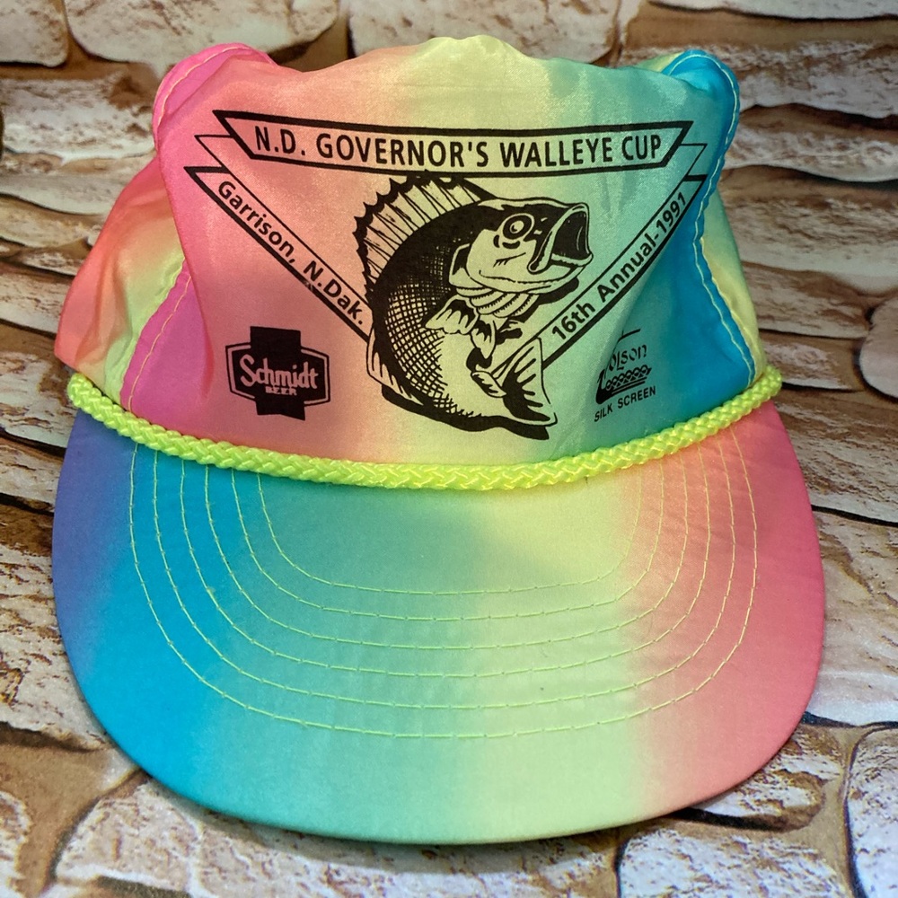 Vintage ND Governor’s Walleye Cup Rainbow Cap